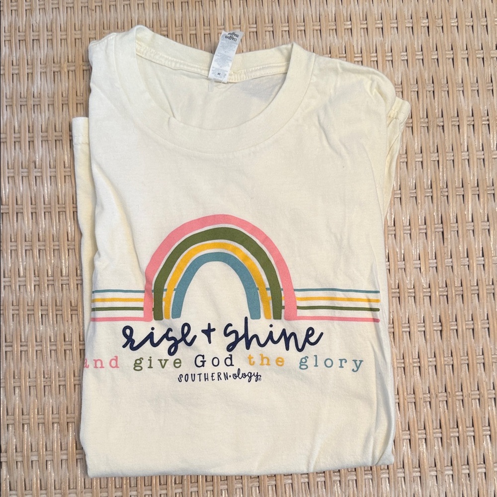 SOUTHERNOLOGY Cream Rainbow T-Shirt